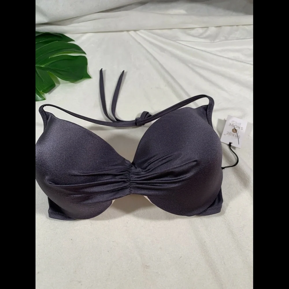 NWT Shade & Shore Dream Lightly Lined Halter Bikini Top [ SZ‎ 34DD ]